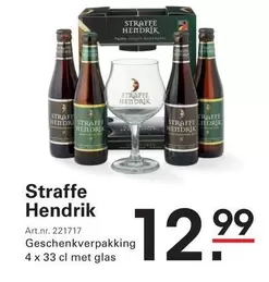 Geschenkverpakking 4 x 33 cl met glas