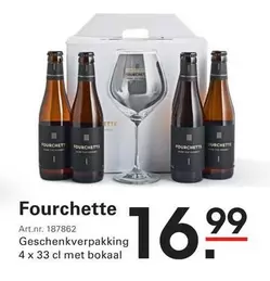 Geschenkverpakking 4 x 33 cl met bokaal