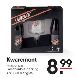 Kwaremont Geschenkverpakking 4 x 33 cl met glas