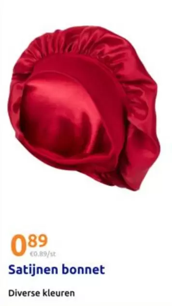 Satijnen bonnet