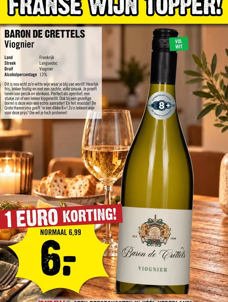 Topper - BARON DE CRETTELS Viognier