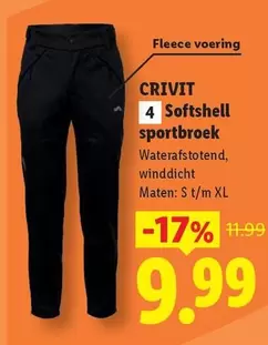 4 Softshell sportbroek