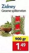 Groene spliterwten
