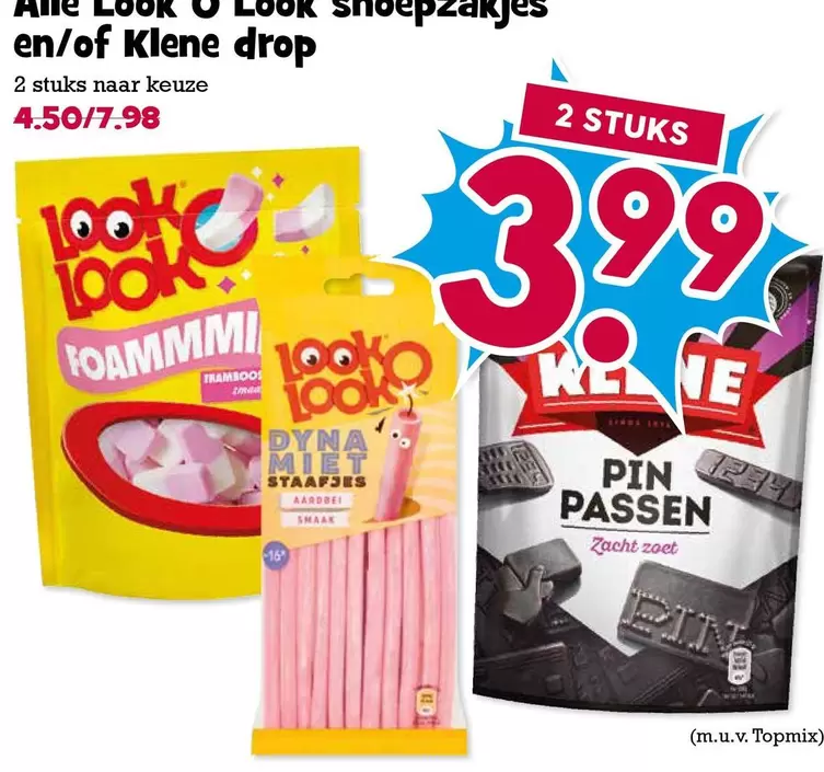 Look O Look Snoepzakjes en/of Kleine drop