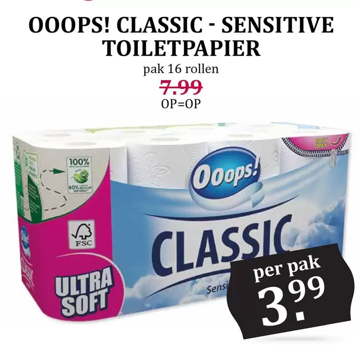 OOOPS! CLASSIC - SENSITIVE TOILETPAPIER