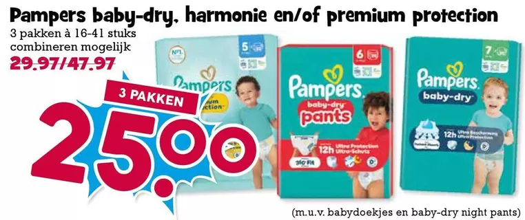 Pampers - baby-dry, harmonie en/of premium protection