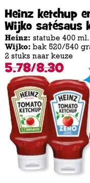 Heinz - ketchup en Wijko satésaus