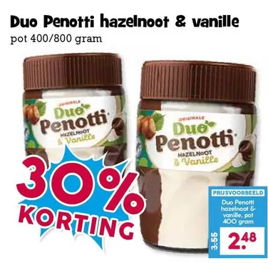Duo - Penotti hazelnoot & vanille
