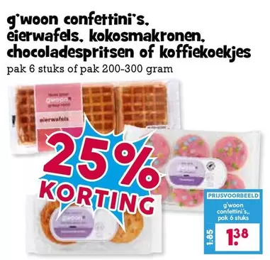 confettini's. eierwafels. kokosmakronen. chocoladespritsen of koffiekoekjes