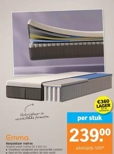 emma - Aanpasbaar matras