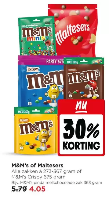 M&M's -  of Maltesers