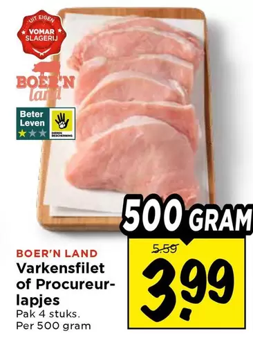 Varkensfilet of Procureur-lapjes
