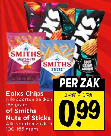 Epix Chips of Smiths Nuts of Sticks
