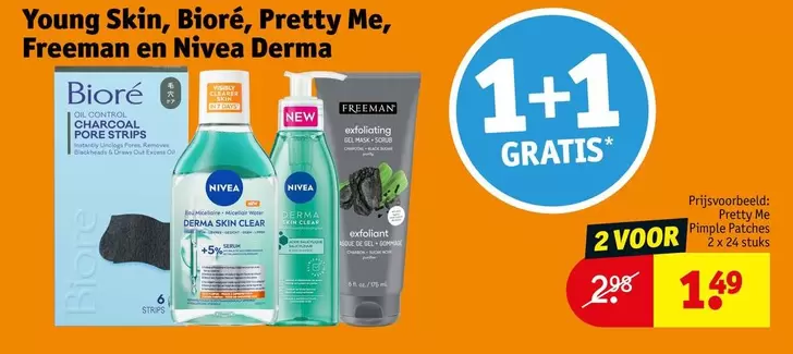 Nivea - Young Skin, Bioré, Pretty Me, Freeman en  Derma