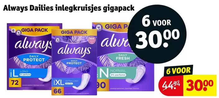 Always - Dailies inlegkruisjes gigapack