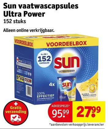 Sun - vaatwascapsules Ultra Power
