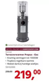 Terrasverwarmer Propus - Gas