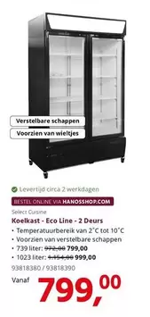 Koelkast - Eco Line - 2 Deurs