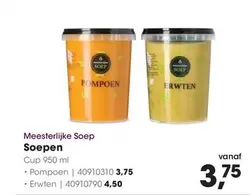 Soepen Pompoen, Erwten