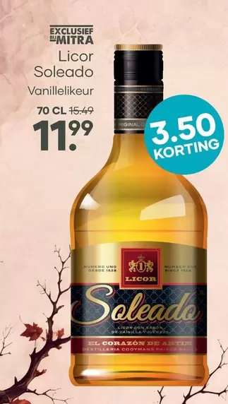 uno - Licor Soledado Vanillelikeur