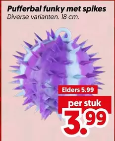 Pufferbal funky met spikes