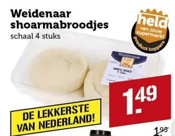 De - Weidenaar shoarmabroodjes