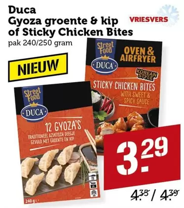 Gyoza groente & kip of Sticky Chicken Bites