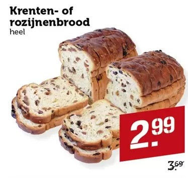 Krenten- of rozijnenbrood