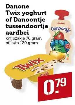 Danone - Twix yoghurt of Danoontje aardbei