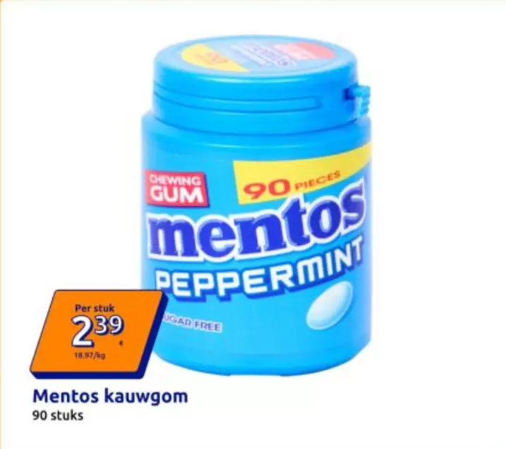 Mentos - Peppermint Chewing Gum