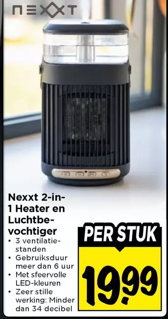2-in-1 Heater en Luchtbevochtiger