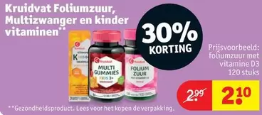 Kinder - Kruidvat Foliumzuur, Multizwanger en kinder vitaminen