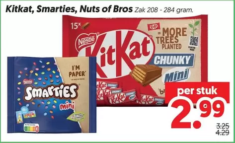 Nestlé - Kitkat, Smarties, Nuts of Bros Zak 208 - 284 gram