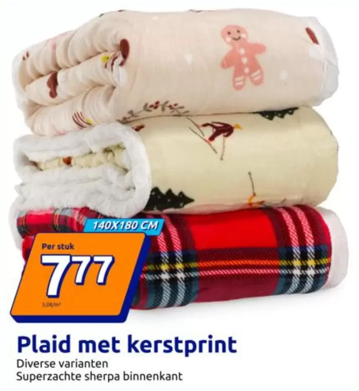 Plaid met kerstprint