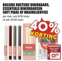 Pearl - Rustieke dinerkaars, essentials dinerkaarsen soft pearl of waxinelichtjes
