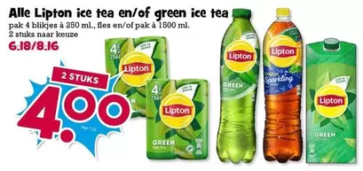Lipton - ice tea en/of green ice tea