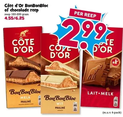 BonBonBloc of chocolade reep