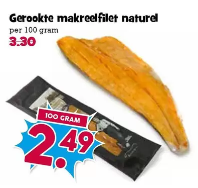 Gerookte makreelfilet naturel