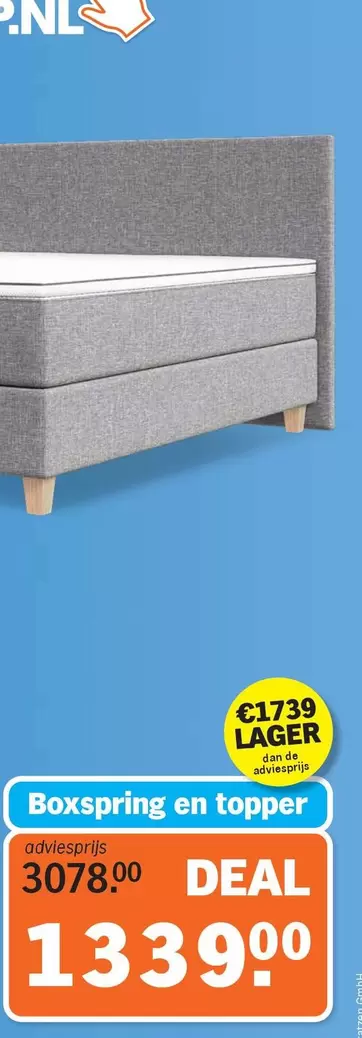 De - Boxspring en topper
