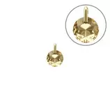MY iMenso GOLD Creoli Tonda pendant "Brillante crystal" "Golden Shadow" (14k gold) 8mm