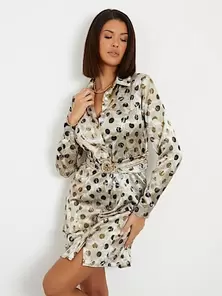 Midi blousejurk met stippen