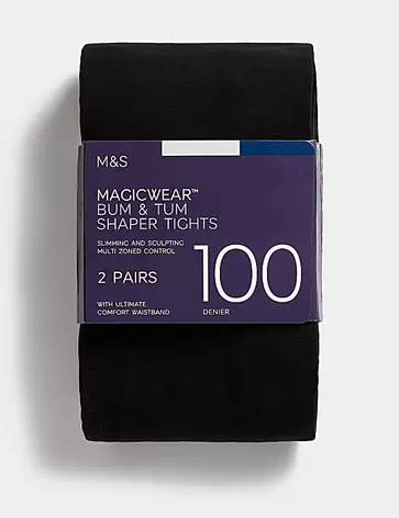 Set van 2 niet-doorschijnende Magicwear™-panty's, 100 denier