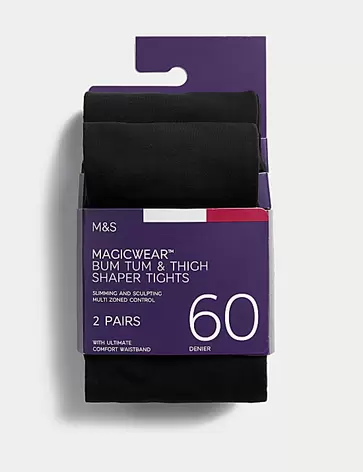 Set van 2 niet-doorschijnende Magicwear™-panty's, 60 denier