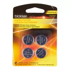 Blokker Lithium Batterij - CR2032 - 4 stuks