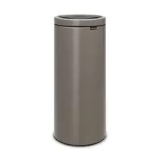 Brabantia Touch Bin Flat Top afvalemmer 30 liter met kunststof binnenemmer - Platinum