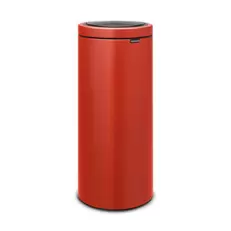 Brabantia Touch Bin Flat Top Afvalemmer 30 liter - Happy Red