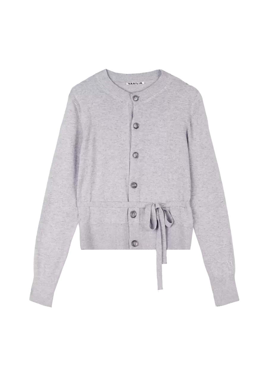 Knitted melange cardigan