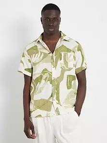 Shirt van gemengd linnen