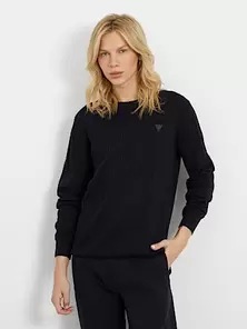 Sweater met gebreide kabels
