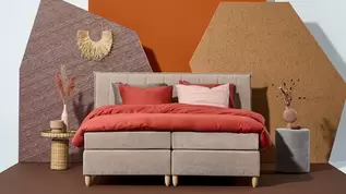 Boxspring Edge vlak met gestoffeerd matras